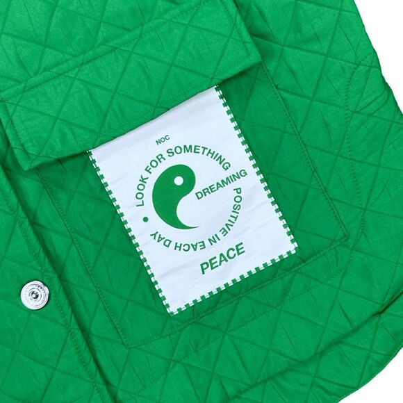 Nocturne Oversized Quilted Jacket - Green - Size Small - Picture 3 of 6
